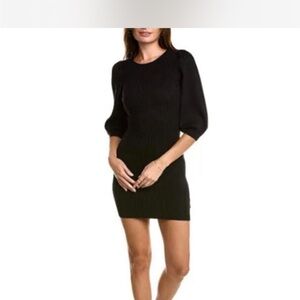 Line & Dot Black Mini Dress